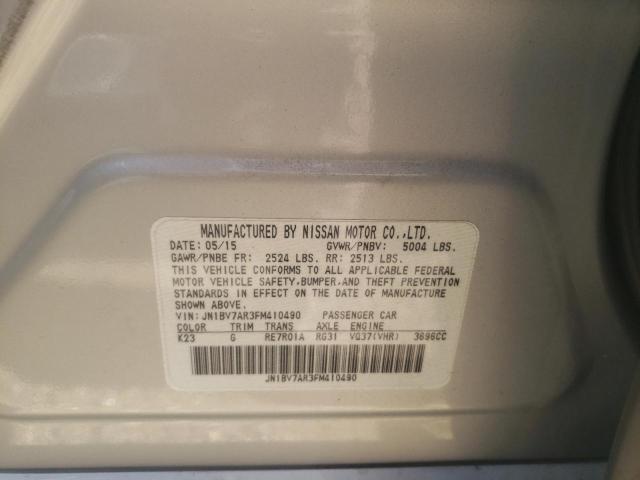 Photo 10 from auction – 2015 INFINITI Q50 BASE with VIN JN1BV7AR3FM410490