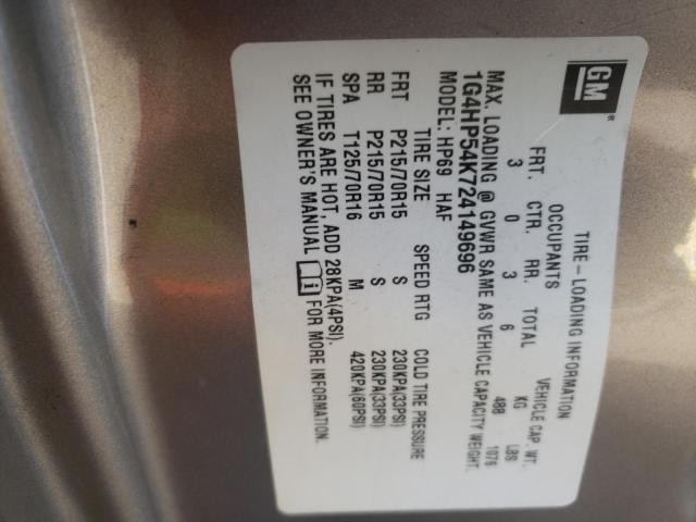 Photo 10 from auction – 2002 BUICK LESABRE CU with VIN 1G4HP54K724149696