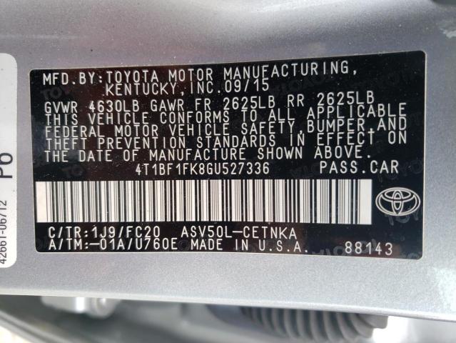 Photo 10 from auction – 2016 TOYOTA CAMRY LE with VIN 4T1BF1FK8GU527336
