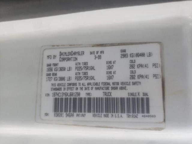 Photo 10 from auction – 1999 DODGE RAM 1500 with VIN 1B7HC13Y6XJ601290