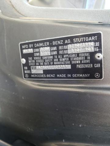 Photo 10 from auction – 1985 MERCEDES-BENZ 190 E 2.3 with VIN WDBDA24CXFF109343