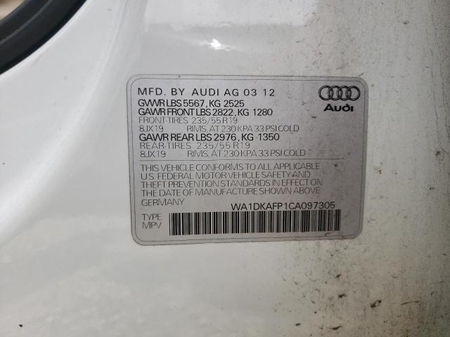 Photo 10 from auction – 2012 AUDI Q5 PREMIUM with VIN WA1DKAFP1CA097305