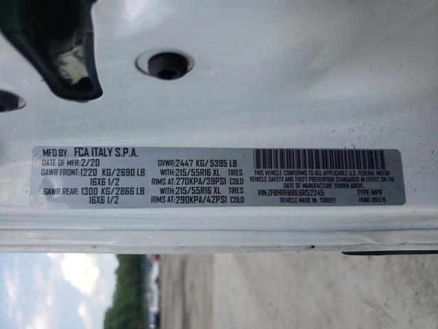 Photo 10 from auction – 2020 RAM PROMASTER with VIN ZFBHRFBB1L6R52245
