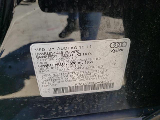 Zdjęcie 10 z aukcji – 2012 AUDI Q5 PREMIUM z VIN WA1LFAFP4CA045957
