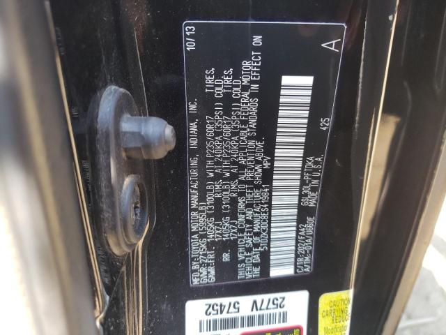 Photo 10 from auction – 2014 TOYOTA SIENNA with VIN 5TDZK3DC8ES419841