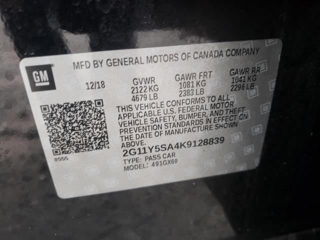Photo 10 from auction – 2019 CHEVROLET IMPALA LS with VIN 2G11Y5SA4K9128839