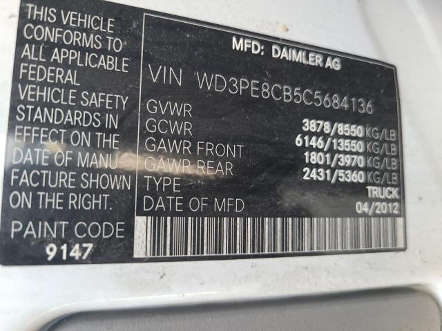 Photo 10 from auction – 2012 MERCEDES-BENZ SPRINTER 2 with VIN WD3PE8CB5C5684136