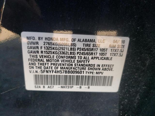 Photo 10 from auction – 2011 HONDA PILOT EXL with VIN 5FNYF4H57BB009601