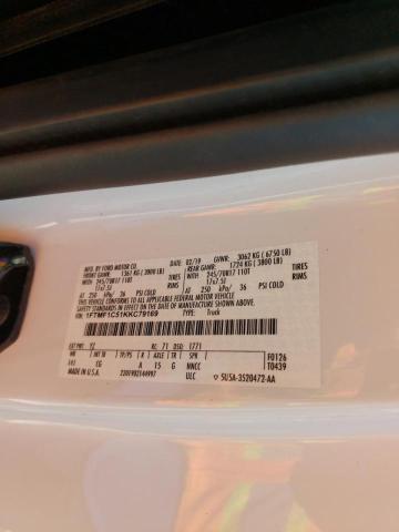 Photo 10 from auction – 2019 FORD F150 with VIN 1FTMF1C51KKC79169