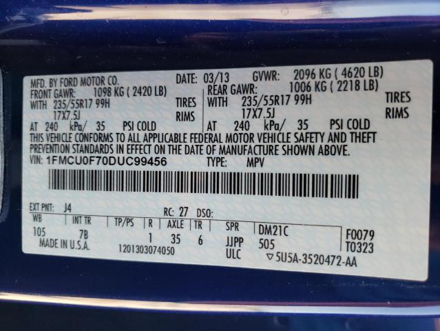 Photo 10 from auction – 2013 FORD ESCAPE S with VIN 1FMCU0F70DUC99456