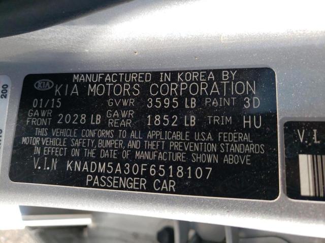 Photo 10 from auction – 2015 KIA RIO LX with VIN KNADM5A30F6518107