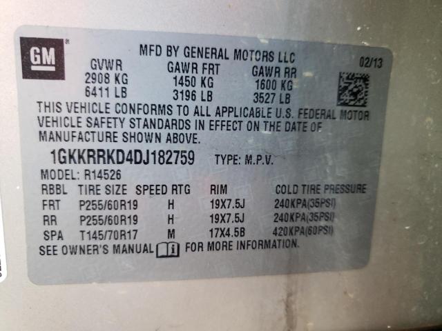 Photo 10 from auction – 2013 GMC ACADIA SLT with VIN 1GKKRRKD4DJ182759