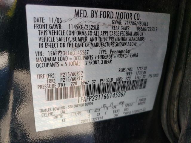 Photo 10 from auction – 2006 FORD FIVE HUNDR with VIN 1FAFP23116G145267