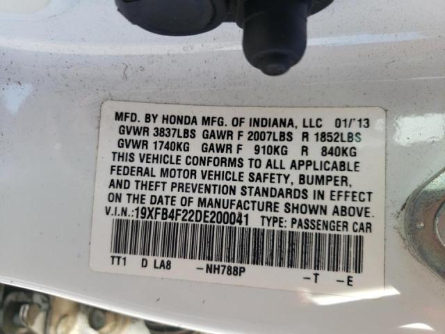 Photo 10 from auction – 2013 HONDA CIVIC HYBR with VIN 19XFB4F22DE200041