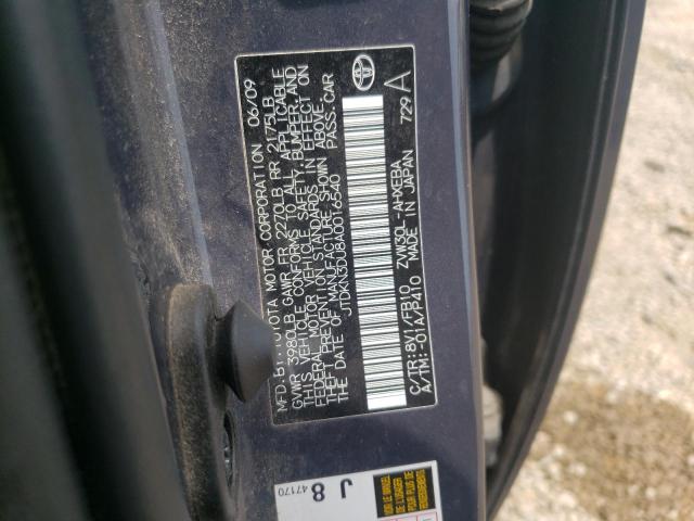 Photo 10 from auction – 2010 TOYOTA PRIUS with VIN JTDKN3DU8A0016540