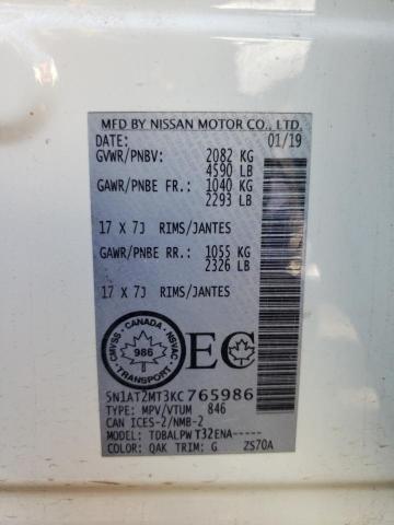 Photo 10 from auction – 2019 NISSAN ROGUE S with VIN 5N1AT2MT3KC765986