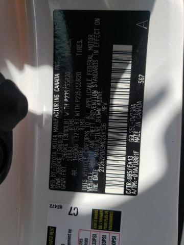 Photo 10 from auction – 2021 LEXUS RX 350 with VIN 2T2HZMDA9MC294136