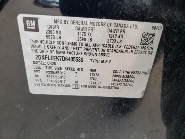 Photo 10 from auction – 2013 CHEVROLET EQUINOX LT with VIN 2GNFLEEK7D6405639