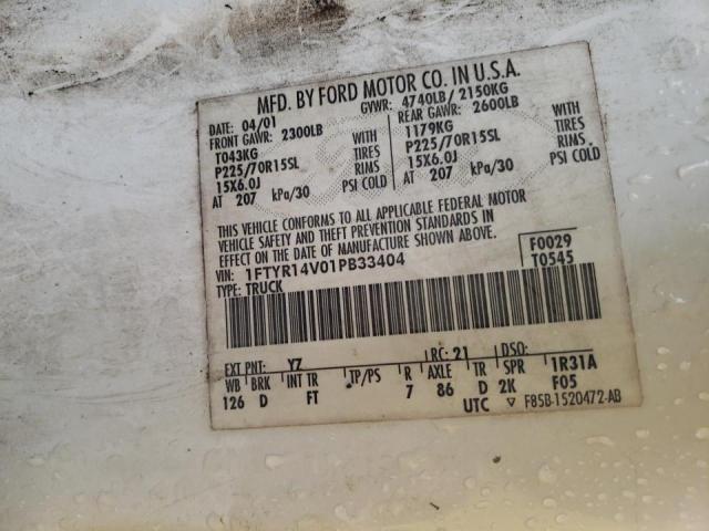 Photo 10 from auction – 2001 FORD RANGER SUP with VIN 1FTYR14V01PB33404