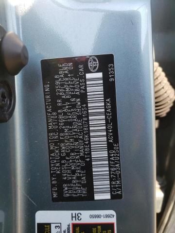 Photo 10 from auction – 2008 TOYOTA CAMRY CE with VIN 4T1BE46K18U781654
