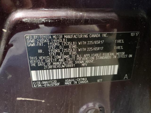 Photo 10 from auction – 2018 TOYOTA RAV4 ADVEN with VIN 2T3RFREV0JW708891