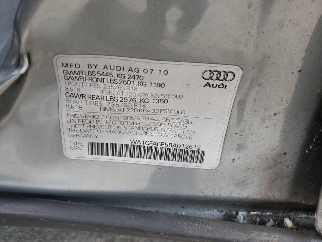 Photo 10 from auction – 2011 AUDI Q5 PREMIUM with VIN WA1CFAFP5BA012612