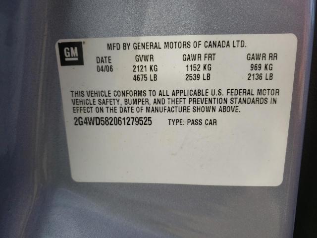 Photo 10 from auction – 2006 BUICK LACROSSE C with VIN 2G4WD582061279525