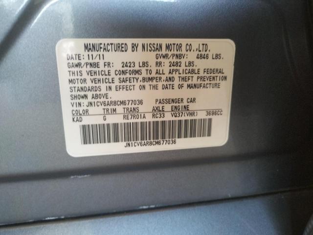 Photo 10 from auction – 2012 INFINITI G37 with VIN JN1CV6AR8CM677036