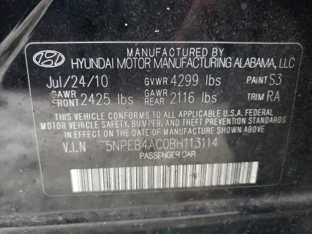 Photo 10 from auction – 2011 HYUNDAI SONATA GLS with VIN 5NPEB4AC0BH113114
