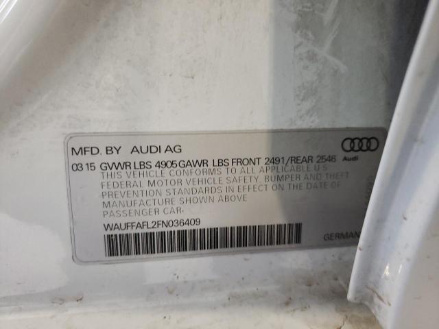 Photo 10 from auction – 2015 AUDI A4 PREMIUM with VIN WAUFFAFL2FN036409