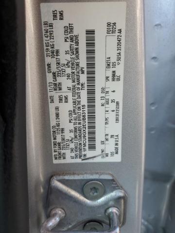Photo 10 from auction – 2014 FORD ESCAPE SE with VIN 1FMCU9GX2EUB83115