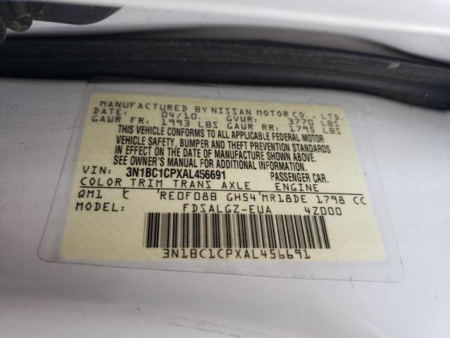 Photo 10 from auction – 2010 NISSAN VERSA S with VIN 3N1BC1CPXAL456691