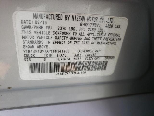 Photo 10 from auction – 2015 INFINITI Q50 BASE with VIN JN1BV7AP1FM341409