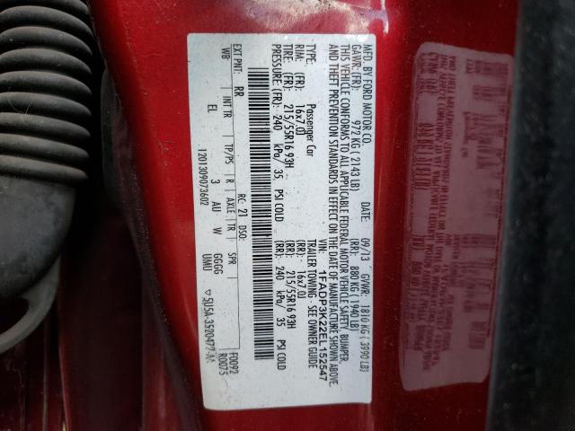 Photo 10 from auction – 2014 FORD FOCUS SE with VIN 1FADP3K22EL152547