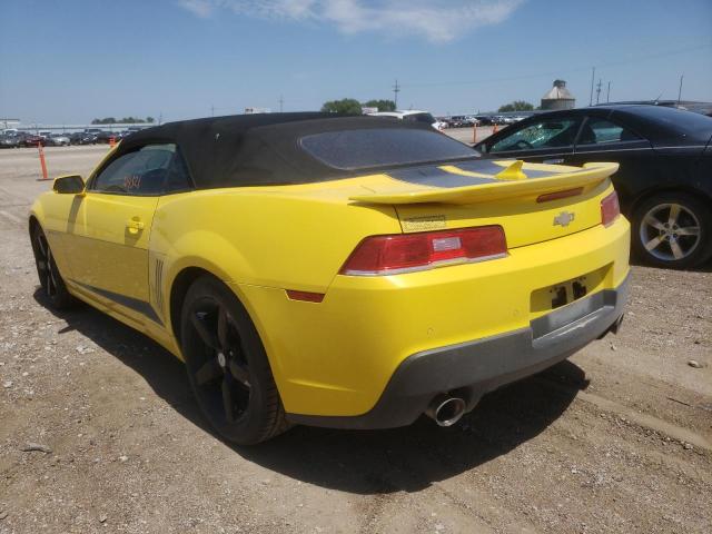 Photo 3 from auction – 2015 CHEVROLET CAMARO LT with VIN 2G1FD3D32F9204357