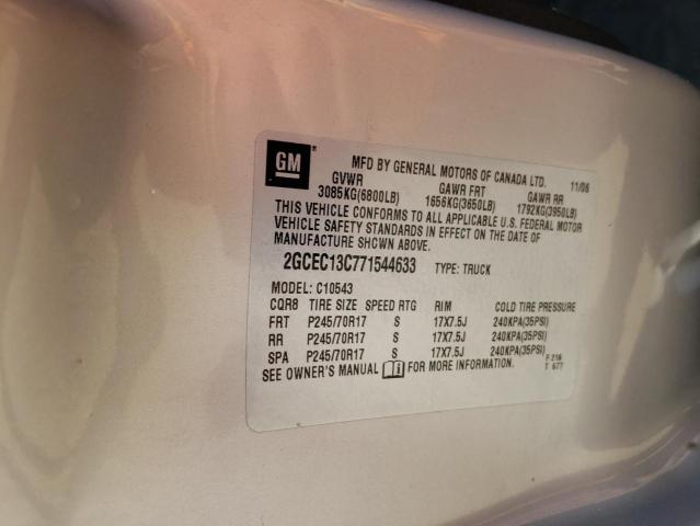 Photo 10 from auction – 2007 CHEVROLET SILVERADO with VIN 2GCEC13C771544633