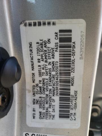 Photo 10 from auction – 2006 TOYOTA COROLLA CE with VIN 1NXBR32E46Z655073