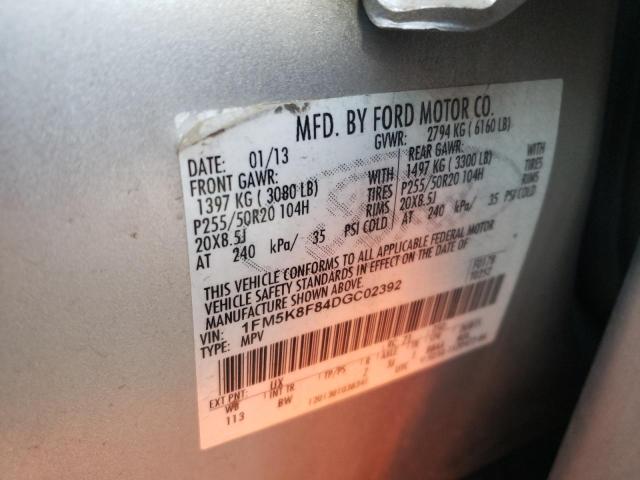 Photo 10 from auction – 2013 FORD EXPLORER L with VIN 1FM5K8F84DGC02392