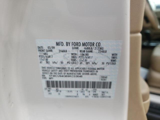 Photo 10 from auction – 2009 FORD ESCAPE LIM with VIN 1FMCU94G69KC03646