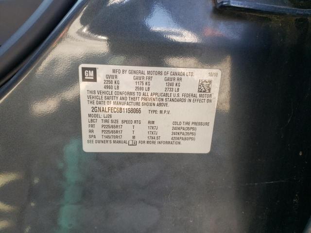 Photo 10 from auction – 2011 CHEVROLET EQUINOX LT with VIN 2GNALFEC6B1158066