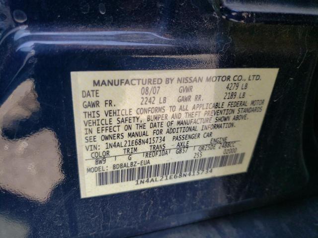 Photo 10 from auction – 2008 NISSAN ALTIMA 2.5 with VIN 1N4AL21E68N415734