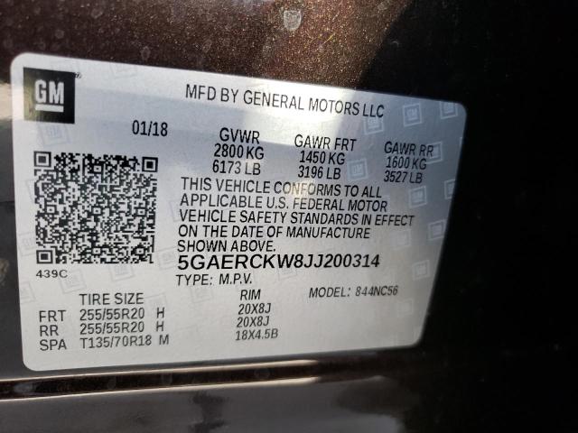 Photo 10 from auction – 2018 BUICK ENCLAVE PR with VIN 5GAERCKW8JJ200314
