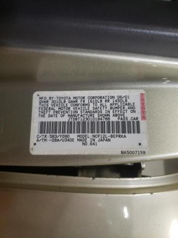 Photo 10 from auction – 2001 TOYOTA ECHO with VIN JTDBT123010184788