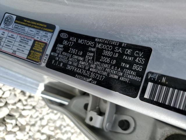 Photo 10 from auction – 2018 KIA FORTE LX with VIN 3KPFK4A76JE167317