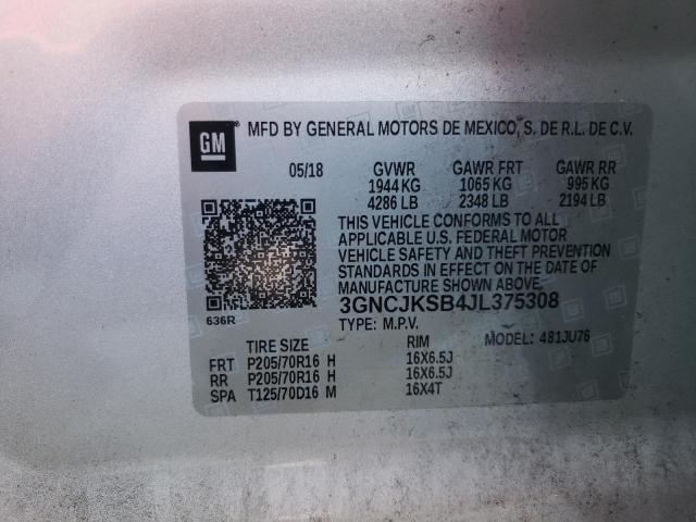 Photo 10 from auction – 2018 CHEVROLET TRAX LS with VIN 3GNCJKSB4JL375308