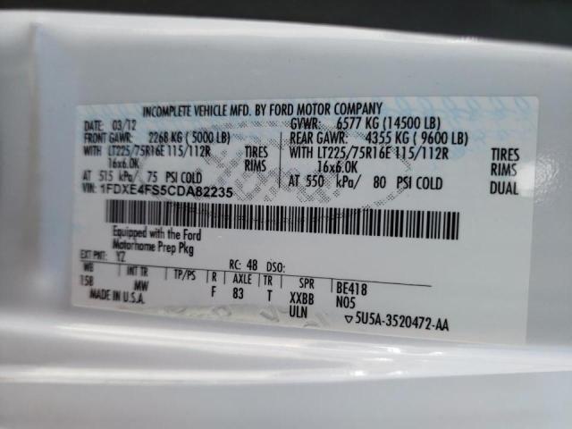 Photo 10 from auction – 2013 FORD E 450 with VIN 1FDXE4FS5CDA82235