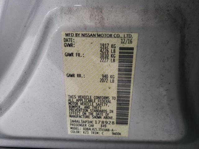 Photo 10 from auction – 2017 NISSAN ALTIMA 2.5 with VIN 1N4AL3AP1HC178928