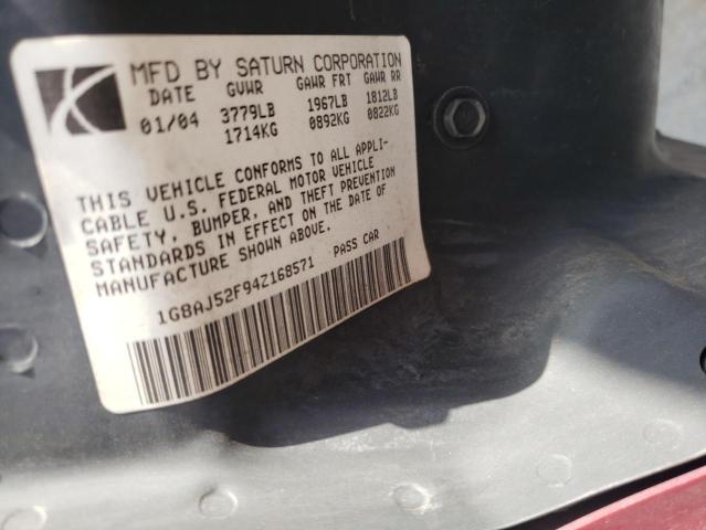 Photo 10 from auction – 2004 SATURN ION LEVEL with VIN 1G8AJ52F94Z168571
