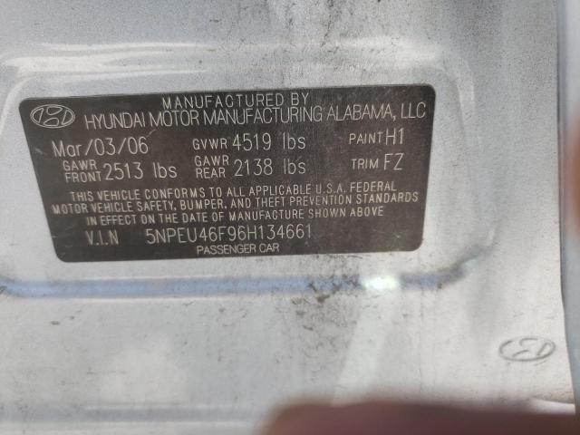 Photo 10 from auction – 2006 HYUNDAI SONATA GLS with VIN 5NPEU46F96H134661