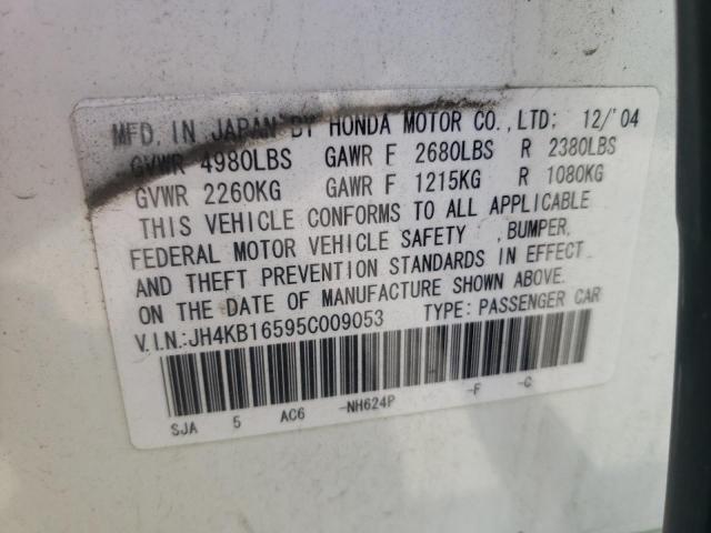 Photo 10 from auction – 2005 ACURA RL with VIN JH4KB16595C009053
